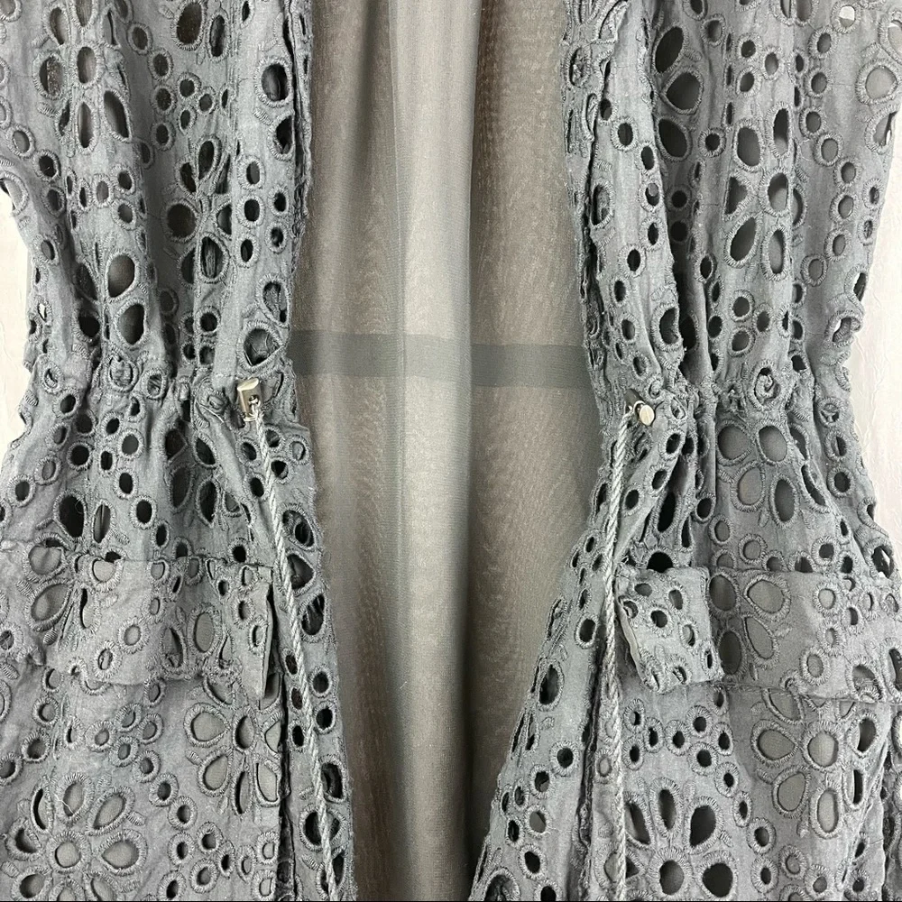 Simply Vera Vera Wang eyelet cardigan pull tie Size XS